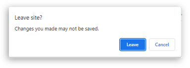 Leave site